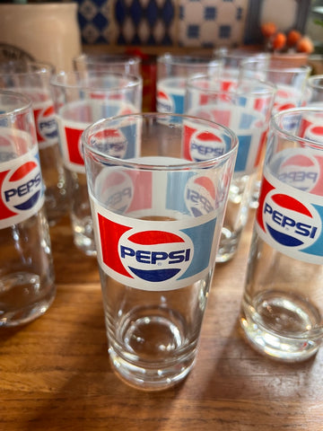 11 verres de bar vintages Pepsi - Made in France