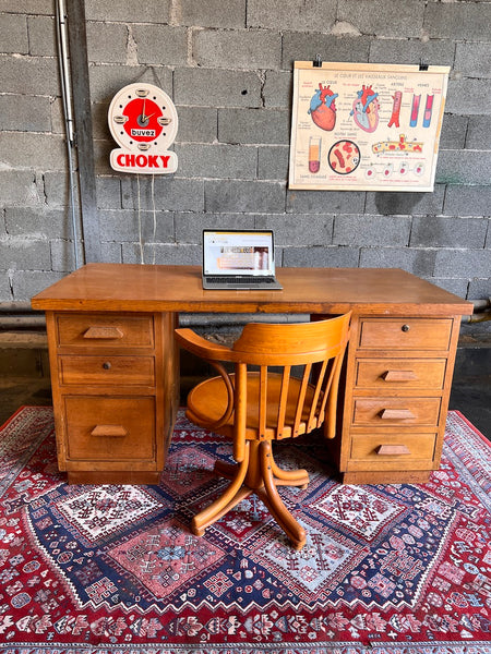 Bureau vintage de maître d’école ou d’administration - Années 50/60