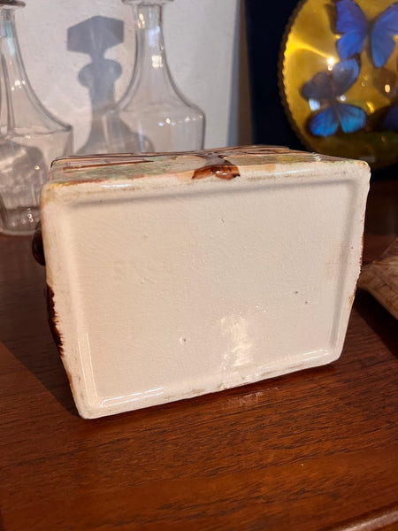 Boite à biscuit vintage dite "Cottage Ware" en barbotine - Angleterre - Années 60/70