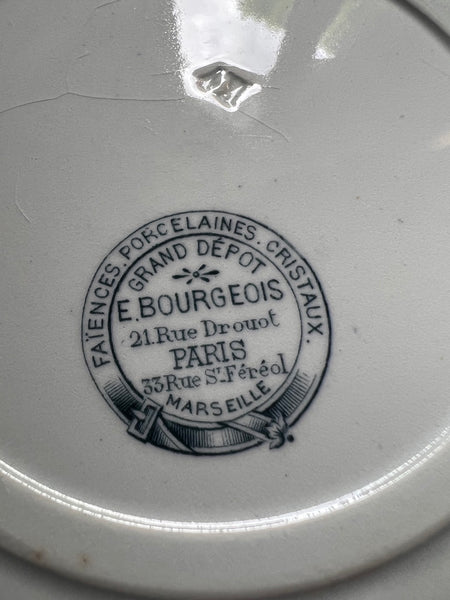 Service de 16 assiettes vintages en faïence Terre de Fer Emile BOURGEOIS Grand Dépôt - 1900/1910