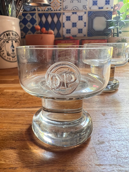 Duo de verres en cristal vintages DP - Années 70