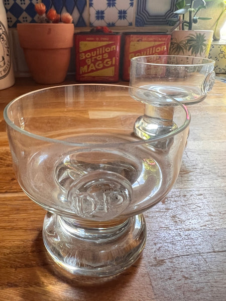 Duo de verres en cristal vintages DP - Années 70