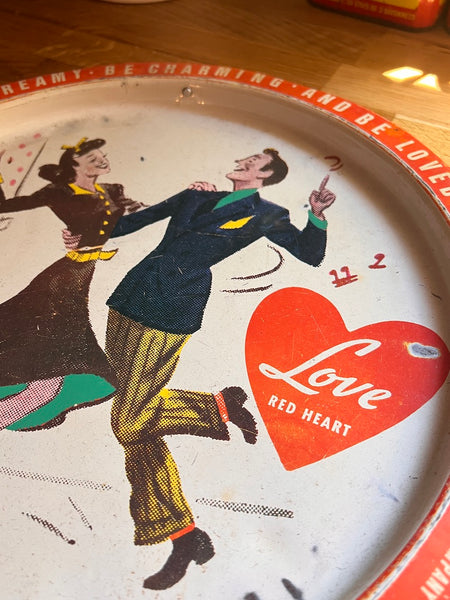 Plateau de service de bistrot vintage en métal