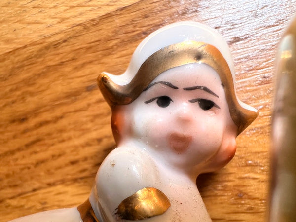 Sablier vintage 5 minutes en porcelaine - Made in Germany - Années 40