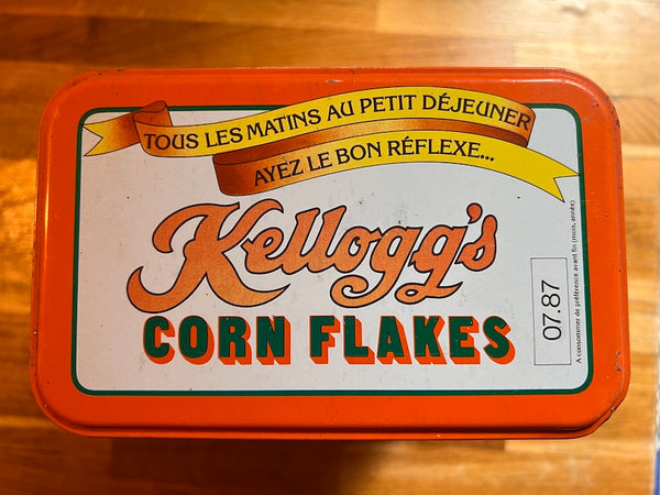 Boite métallique vintage Kellogg's Corn Flakes - Spéciale Anniversaire - 1987