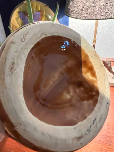 Bouteille vide vintage Goutte à Papa en céramique