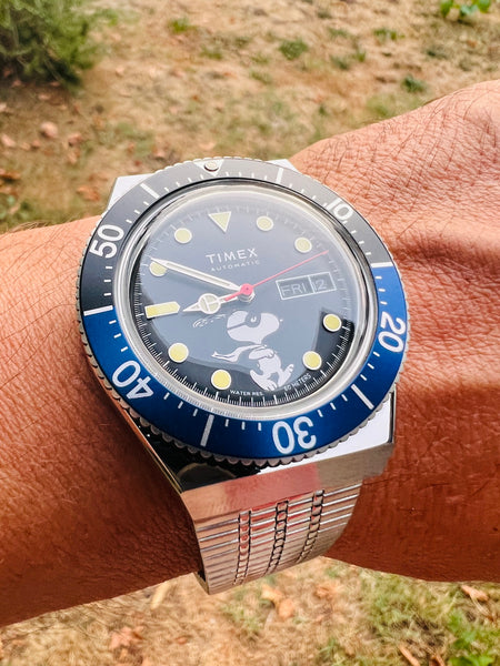 Montre neuve TIMEX automatique M79 SNOOPY X PEANUTS Ref. TW2U855007U