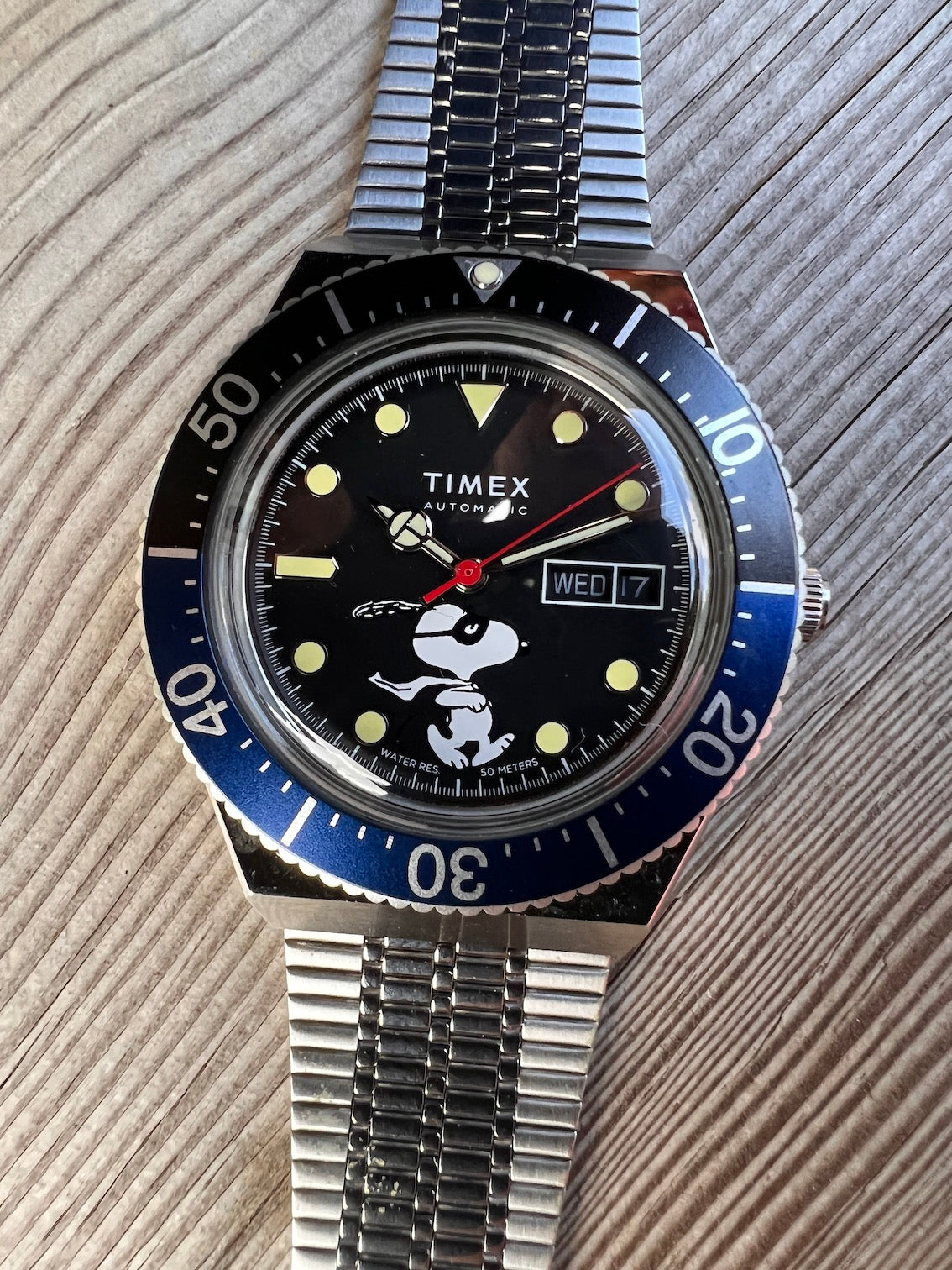Montre Snoopy Vintage - Bracelet Bleu - Enfant Unisexe - Neuf Jamais Porté