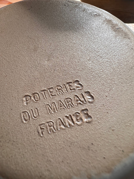 Service à fondue vintage Poterie du Marais France en céramique - 1962