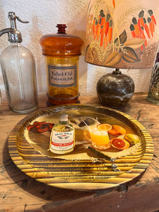 Plateau de service vintage Old Nick Planteur Punch en métal
