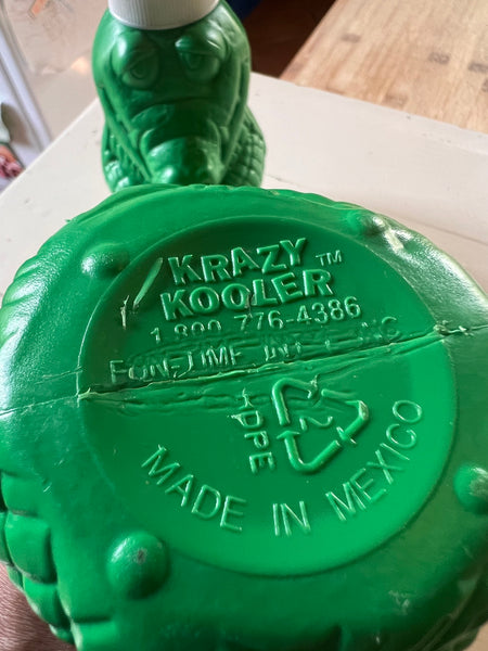 Gourde vide pour enfant vintage Krazy Kooler crocodile - Made in Mexico - 90's
