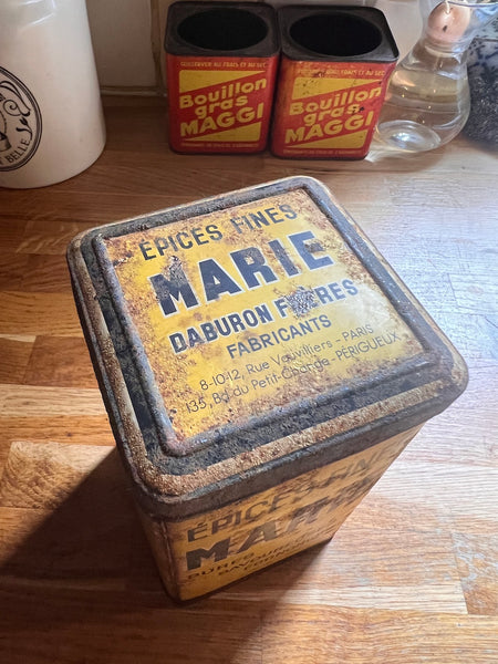 Boite métallique vintage Epices Fines MARIE - Daburon Frères - Paris / Périgueux
