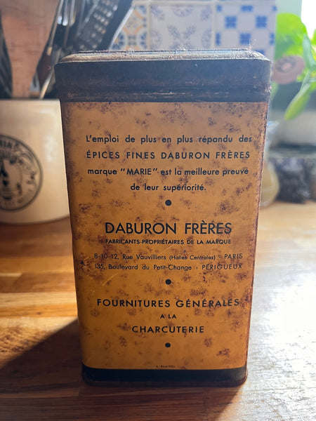 Boite métallique vintage Epices Fines MARIE - Daburon Frères - Paris / Périgueux
