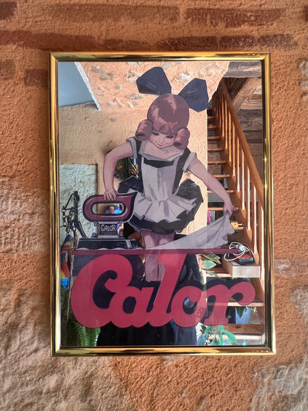 Miroir publicitaire vintage Calor 38x28cm