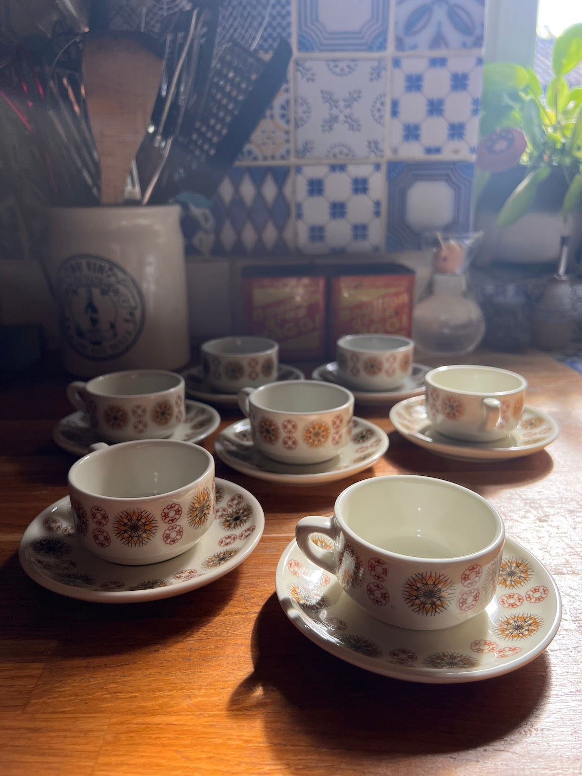 Service de 4 tasses à café – Sélection Brocante