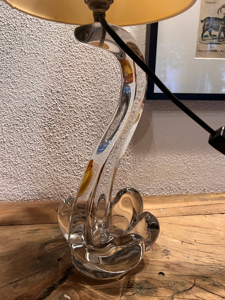 Lampe de table vintage Cygne en cristal - Années 50