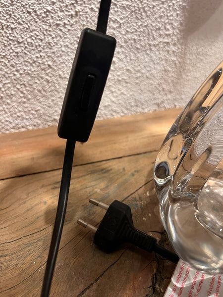 Lampe de table vintage Cygne en cristal - Années 50