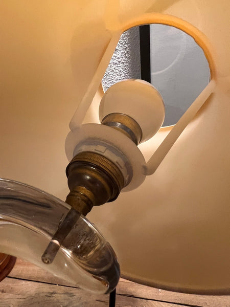 Lampe de table vintage Cygne en cristal - Années 50