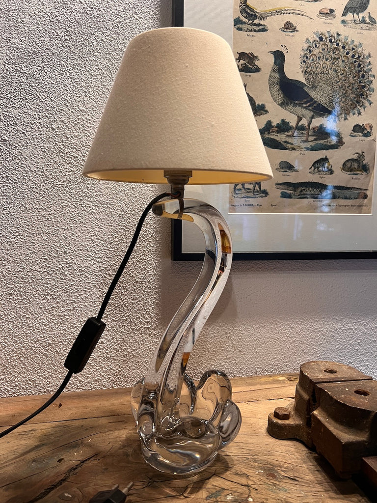 Lampe de table/bureau col de cygne vintage en fonte -  France