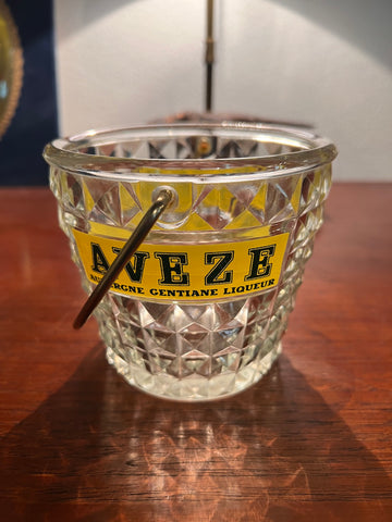 Seau à glaçons de bistrot Aveze Auvergne Gentiane Liqueur vintage