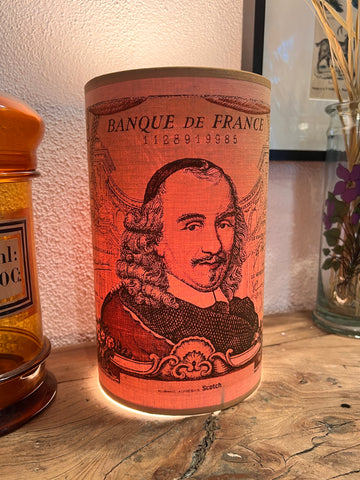 Lampe à poser vintage Scotch - Billet 100 francs Corneille