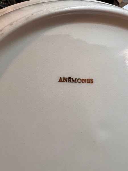 Service de vaisselle anciennes 29 pièces Gien France Anémones en faïence - Années 60
