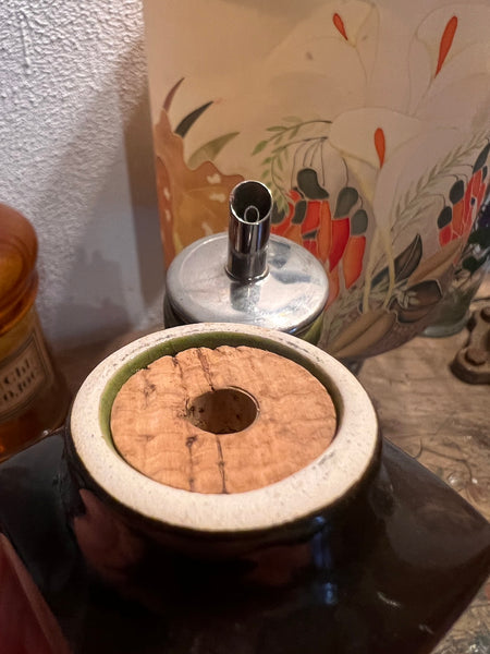Bouteille vide vintage Cognac en céramique - West Germany - 70's