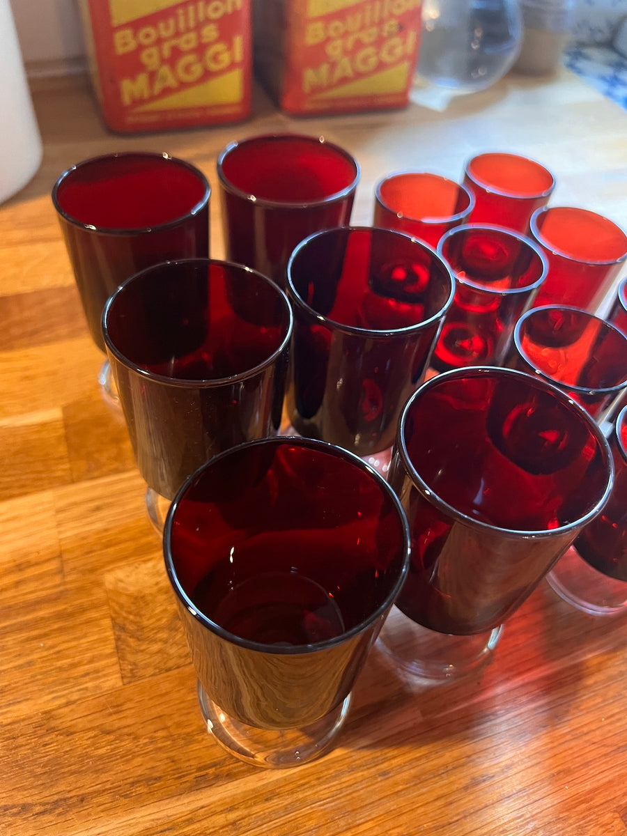 Coupes à champagne années 50 Transparent Verre