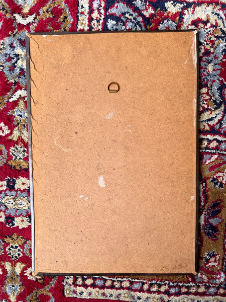 Le Sélectionneur - Brocante - Cadre décoratif en relief vintage en laiton repoussé / embossé 34x23,5cm