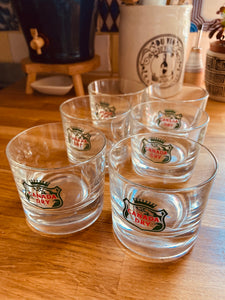Lot de 6 verres de bistrot Canada Dry vintages