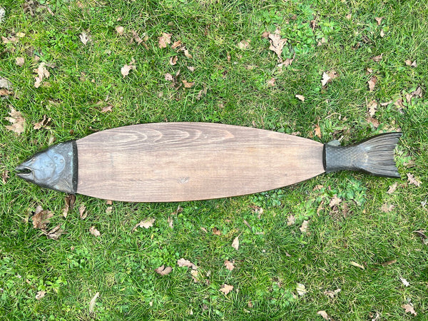 Exceptionnel plateau à saumon fumé vintage Deska 122cm - Années 60