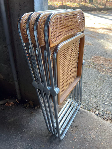 4 chaises Plia Cane par Giancarlo Piretti pour Castelli - Années 1960/70