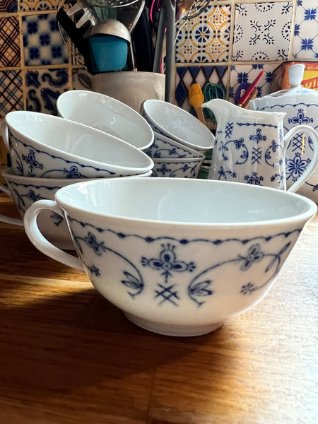 Service à thé / café vintage 19 pièces en porcelaine allemande - Made in GDR - Années 70